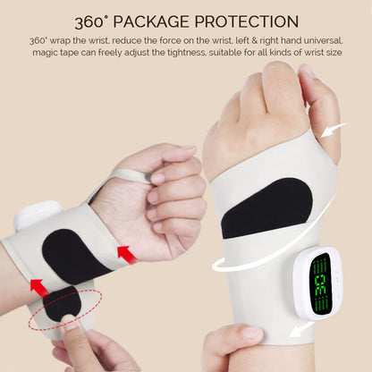 8-Mode Cordless EMS Wrist Massager – Vibration Wrist Wrap for Fatigue & Discomfort Relief
