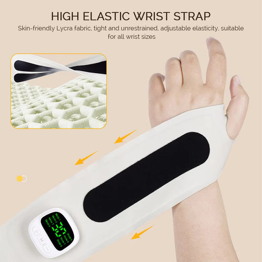 8-Mode Cordless EMS Wrist Massager – Vibration Wrist Wrap for Fatigue & Discomfort Relief