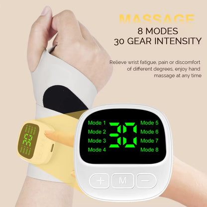 8-Mode Cordless EMS Wrist Massager – Vibration Wrist Wrap for Fatigue & Discomfort Relief